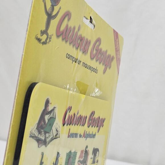 Vintage Margret Ray Curious George Learns The  Alphabet Authentic 1995 Mouse Pad - Picture 2 of 6